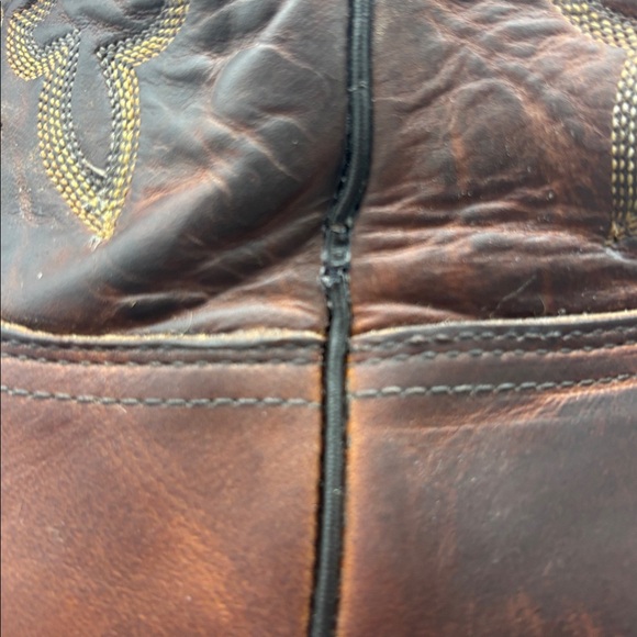 Justin Mens Dark Brown Western Boots - Picture 14 of 16